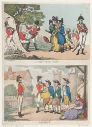 A Visit to the Camp, and Recruits, 1811