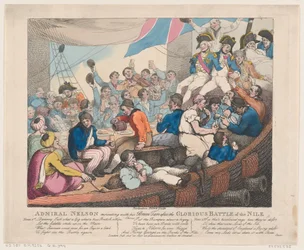 Admiral Nelson Recreating with his Brave Tars after the Glorious Battle of the..., October 20, 1798