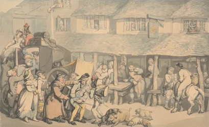 Bodmin Cornwall: The Arrival of the Stage-Coach