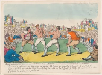 Boxing Match for 200 Guineas, Betwixt Dutch Sam and Medley Fought 31 May 1810