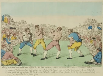 Boxing Match for 200 Guineas between Dutch Sam and Medley