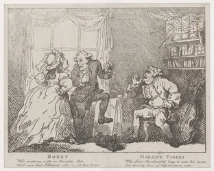 Bozzy and Madame Piozzi Frontispiece, Bozzy and Piozzi by Peter Pindar