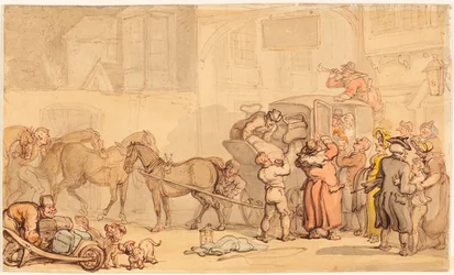 Coach Changing Horses