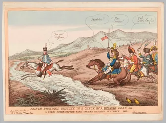 English Manners and French Prudence or French Dragoons brought to a check by Belvoir leap September 1811