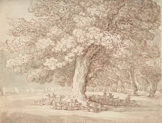 Herd of Deer under an Oak Tree, 1775-1827