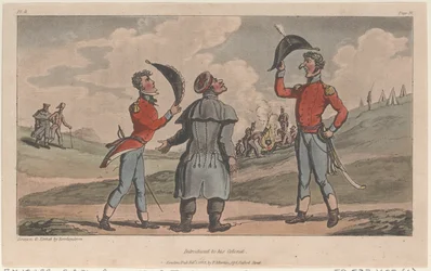 Introduced to his Colonel, from The Military Adventures of Johnny Newcome, 1815