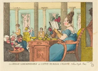The Beautiful Lemonade Seller at the Cafe of the Thousand Columns, Palais Royal, Paris