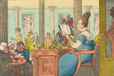 La Belle Limonaudiere at the Cafe des Mille Colonnes, Palais Royal, Paris, 1814