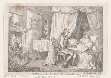 Lady Booby attempts to seduce the immaculate Joseph, from The Adventures of Joseph Andrew