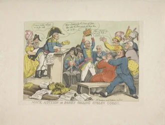 Napoleon Selling Stolen Goods, 1813 (Mock auction or Boney selling stolen goods)