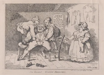 New Invented Elastic Breeches, November 1, 1784