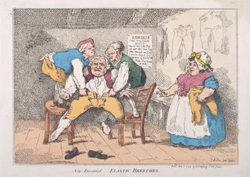 New Invented Elastic Breeches, November 1, 1784