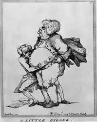 Obesity: A Little Bigger - Drawing by Thomas Rowlandson (1756-1827)