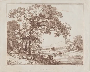 Pastoral Riverside Scene