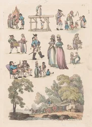 Plate 5, Outlines of Figures, Landscapes and Cattle for the Use of Learners