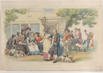 The Ale-House Door, from World in Miniature, 1816