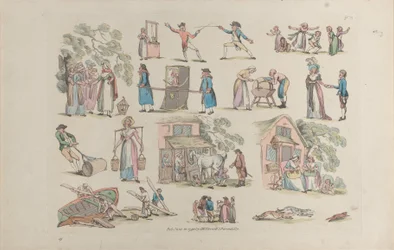 Plate 8, Outlines of Figures, Landscapes and Cattle for the Use of Learners