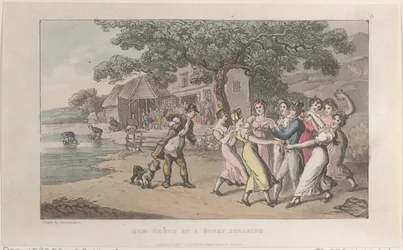 Quae Genus at a Sheep-shearing, from The History of Johnny Quae Genus