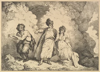 Scene from the Tempest: Caliban, Prospero and Miranda, [1783-87] reissued 1801