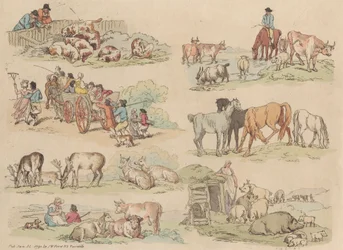 Set of Sixteen: Outlines of Figures and Landscapes