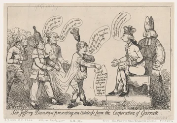 Sir Jeffery Dunstan Presenting an Address from the Corporation of Garratt