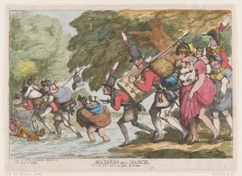 Soldiers on a March, April 1, 1808