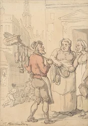 Street Scene: Vendor of Brushes