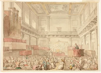 Study for Royal Chapel, Whitehall, from Microcosm of London