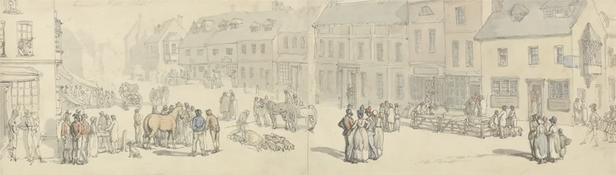 The High Street on Market Day, Newport, Isle of Wight