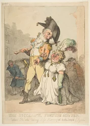 The Successful Fortune Hunter, or Captain Shelalee Leading Miss Marrowfat to the Temple