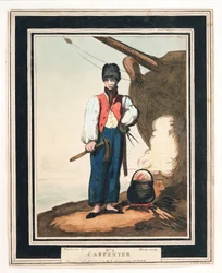 The shipwright, one of the most important Royal Navy adjutant officers in the 18th century, who had to pass an exam at Shipwright