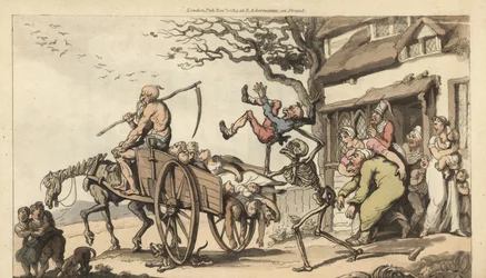 The Skeleton of Death and Old Man Time Come to Take Goody Barton