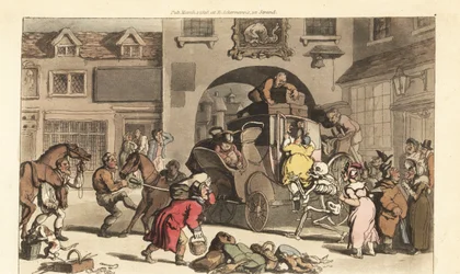 Death Helps a Matron onto the Last Stage