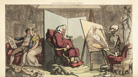The Skeleton of Death Paints a Portrait of an Alderman
