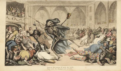 The Skeleton of Death Causes a Riot at a Masquerade Ball