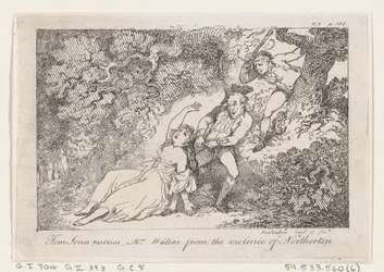 Tom Jones Rescues Mrs Waters from the Violence of Northerton, from The History of Tom Jones