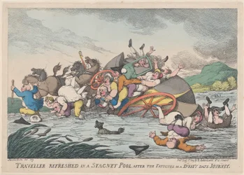 Traveller Refreshed in a Stagnant Pool, after the Fatigues of a Dusty...