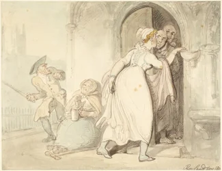 Young Woman at Church Door or Confession