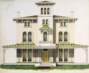Front Elevation for Villa No.1, from 