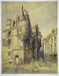 The Hôtel de Sens, Rue du Figuier, circa 1833