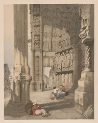 Picturesque Architecture in Paris, Ghent, Antwerp, Rouen, Etc.: South Porch of Chartres Cathedral