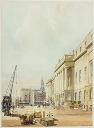 The Custom House, plate three from Original Views of London as It Is
