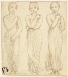 Three Draped Female Figures