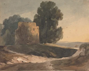 Landscape with Ruined Castle, Trees