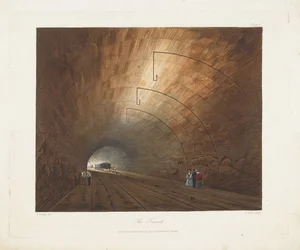 The Tunnel. From Coloured Views on the Liverpool and Manchester Railway
