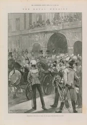Departure of the Duke of York and His Bride from Buckingham Palace