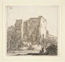 Landscape with Ruins, with a Fisherman