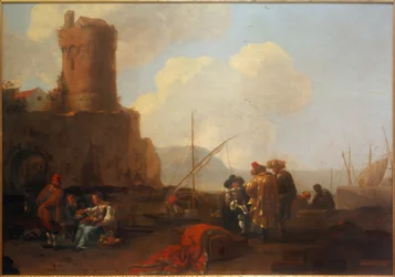 Seaport with Tower Ruin