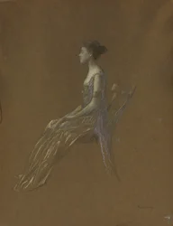 Seated Lady in a Yellow Dress