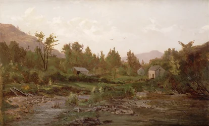 Landscape with Trees and Houses